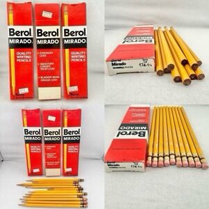 Vintage Berol Mirado Quality Writing Pencils 174-1, 1 1/2, 2 Soft-Medium + Boxes